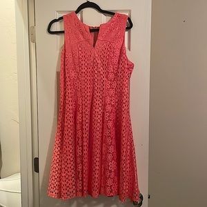 Danny and Nicole peach color dress